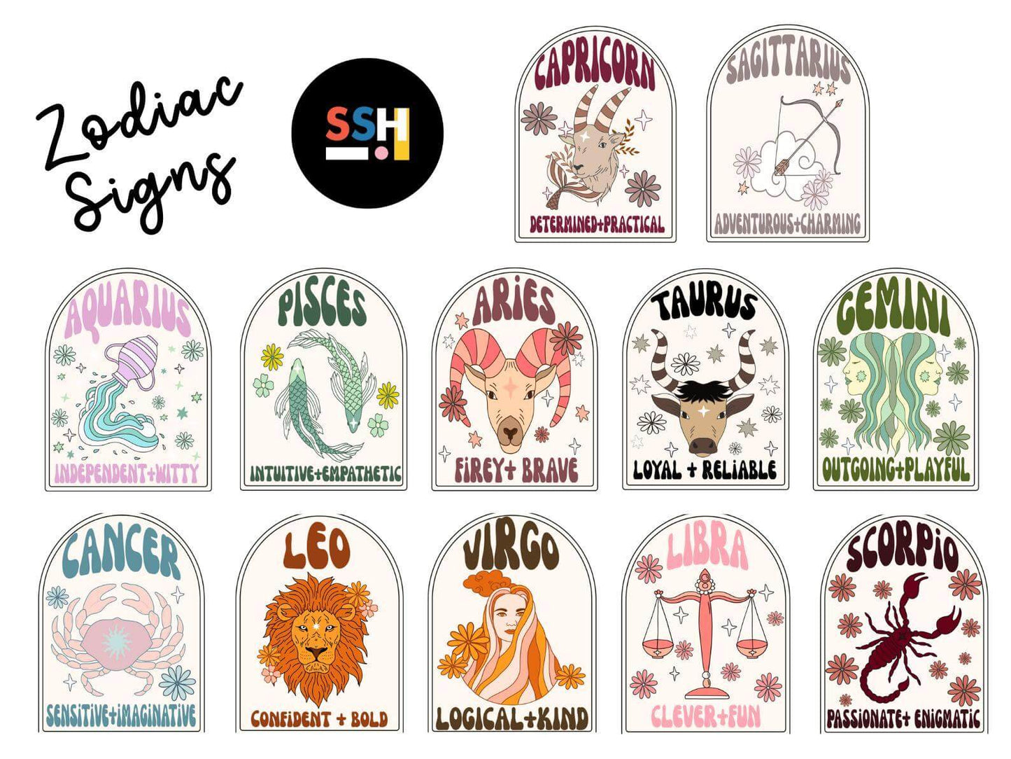 Zodiac Astrology Horoscope Glass Cup
